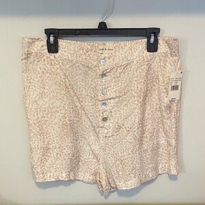 High Waist Sandy Beige Linen Shorts